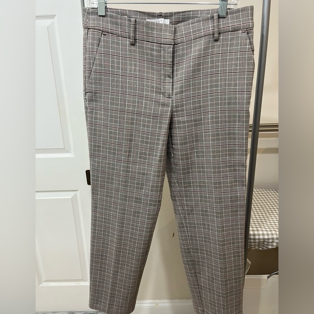 Loft. The Riviera Slim. Gray Plaid Trousers. Never used. No tag.